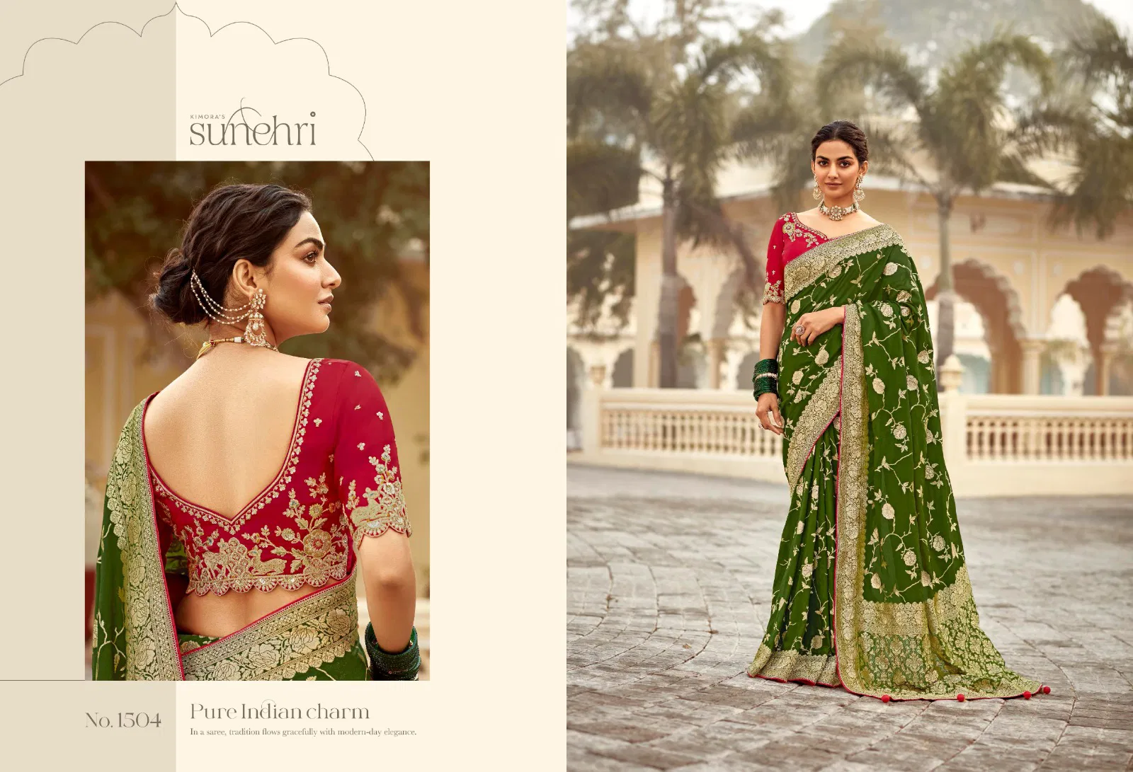 Rang Mahal By Kimora Dola Silk Wedding Wear Saree Wholesale Market In Surat